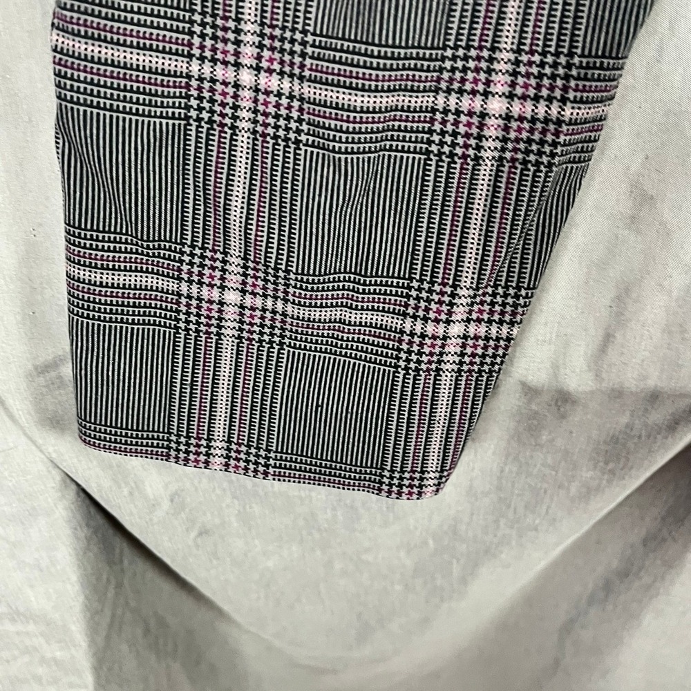 Terra & Sky Pants Womens 0X Average Black Pink Glen Plaid‎ Pull On EUC - Picture 8 of 8